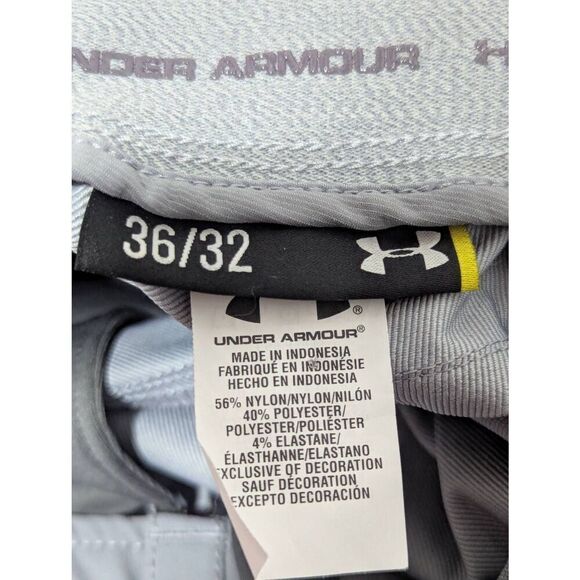 Under Armour Men's Gray Solid Mid-Rise Ankle Length Golf Pants Size 36 x 32 - Picture 2 of 7